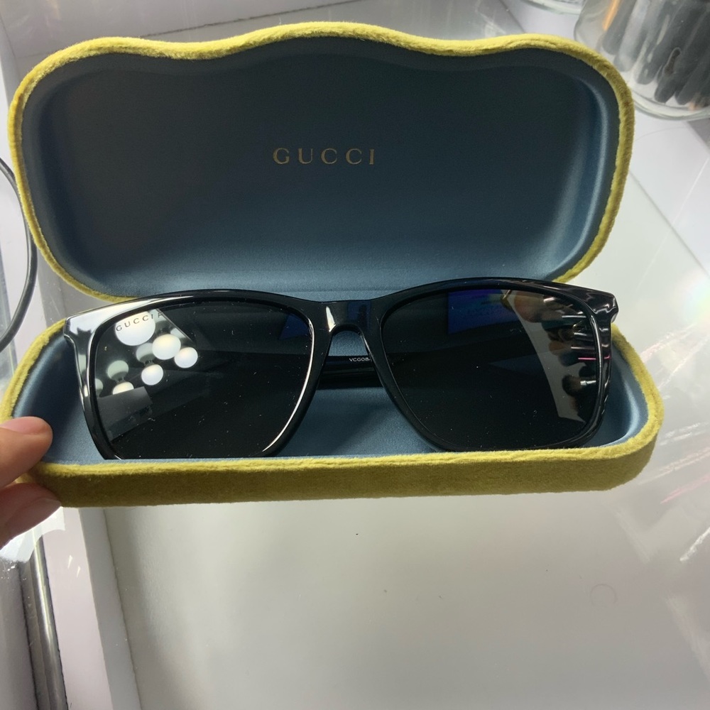 Gucci Black 58mm Polarized Sunglasses NEW